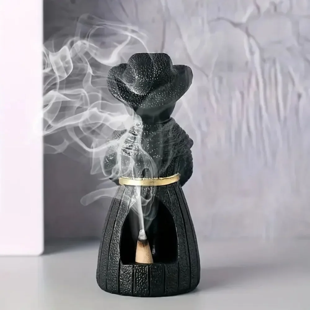 Black Plague Doctor Bird Incense Holder